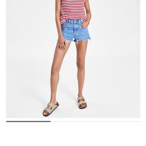 Women’s 501 Button Fly Cotton High-Rise Denim Shorts